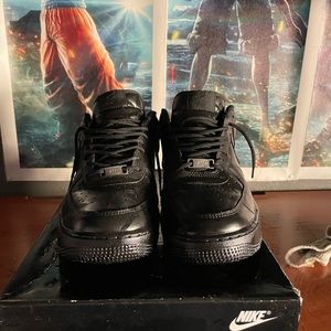 Custom black Air Force ones size 11 mens